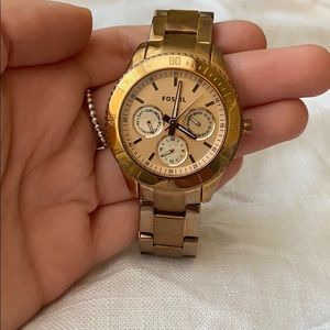 Rose gold, stainless steel Fossil watch